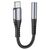  Переходник HOCO LS33, Type-C - Jack 3,5, серый металлик 