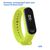  Ремешок силиконовый Great Case Sport для Xiaomi Mi Band 5/6/7, 250мм, на кнопке, лайм (24) 