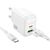  Адаптер Сетевой с кабелем Borofone BAS45A Potential USB/Type-C 3A/30W (Type-C/Type-C) (white(235114) 