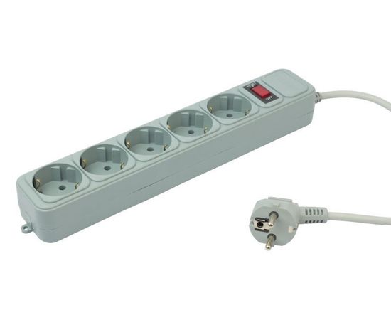  Сетевой фильтр PC Pet AP01006-5-G 5м (5 розеток) серый 