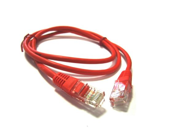  Патч-корд UTP5e, 3 м, литой, многожильный, биметалл CCA, 26AWG, PVC, красный CABLEXPERT PP12-3M/R 