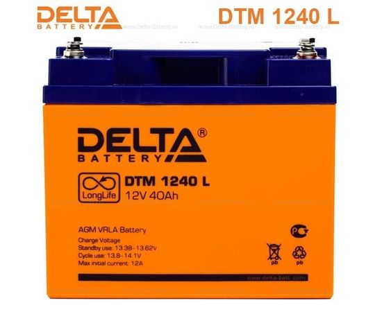  Батарея для ИБП Delta DTM 1240 L 12В 40Ач 
