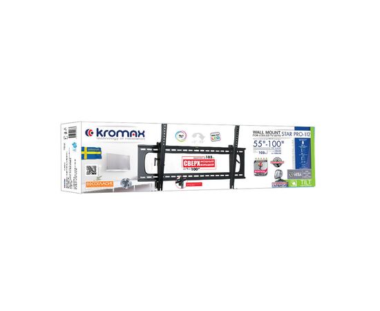  Кронштейн для телевизора Kromax STAR PRO-112 черный 55"-100" до103кг наклон 