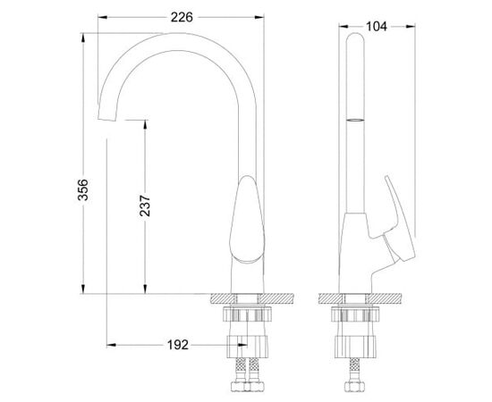  Смеситель для кухни LEMARK Linara (LM0405C) высокий излив, хром 