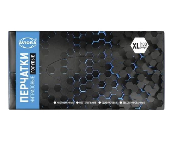  Перчатки нитриловые Aviora 402-660 4гр XL 100шт/в уп 