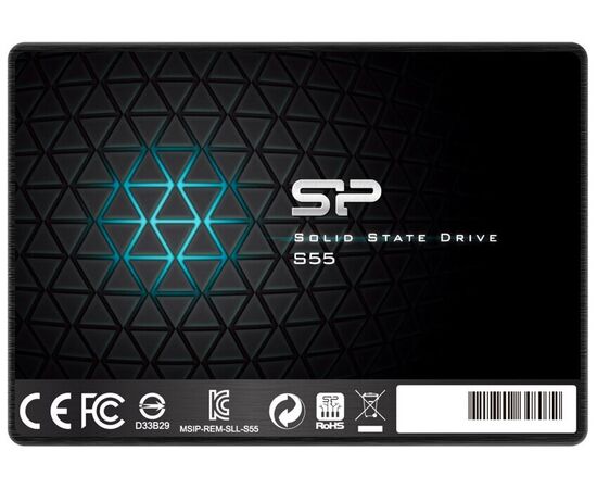  Внутренний SSD  Silicon Power  240GB  S55, SATA-III, R/W - 550/500 MB/s, 2.5", PS3108, TLC 