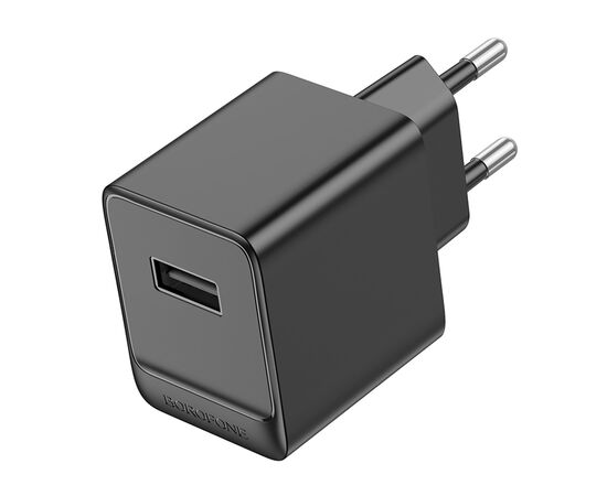  Адаптер Сетевой с кабелем Borofone BAS11A Erudite USB 2,1A/10,5W (USB/Micro USB) (black) (225093) 