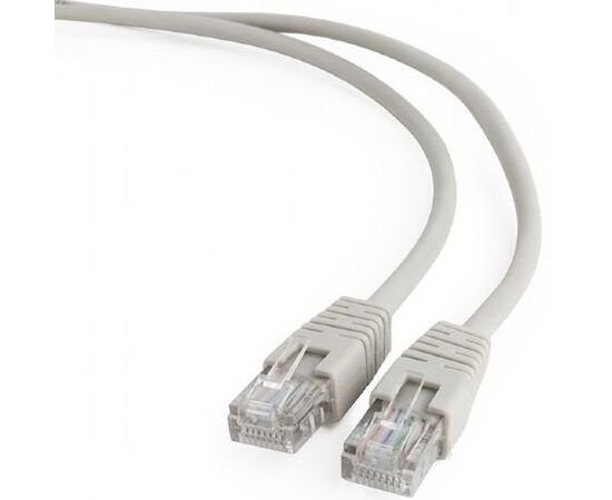  Патч-корд UTP5e, 0.5 м, литой, многожильный, биметалл CCA, 26AWG, PVC, серый, CABLEXPERT PP12-0.5M 