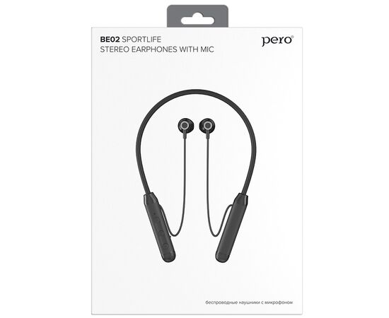  Беспроводные наушники PERO BE02 SPORTLIFE Black 