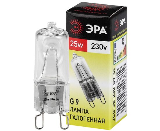  Лампа ЭРА галогенная G9-JCD-25-230V-CL G9 25Вт капсула теплый белый свет (1/1000) 