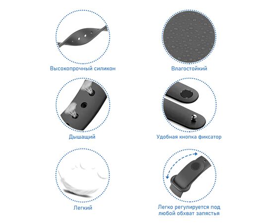 Ремешок силиконовый Great Case Sport для Xiaomi Mi Band 5/6/7, 250мм, на кнопке, лайм (24) 