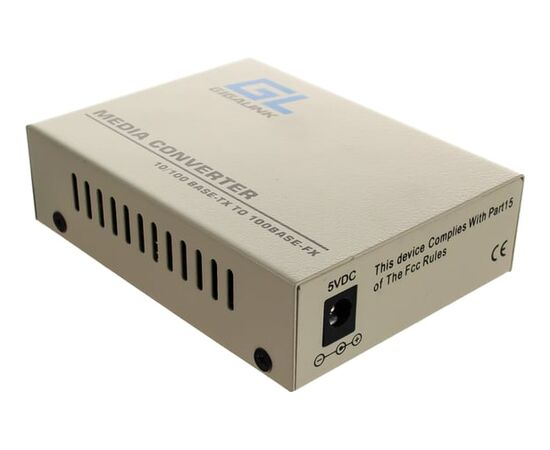  Конвертер из UTP GIGALINK GL-MC-UTPF-SC1F-18SM-1310-N, 100Мбит/c в WDM, без LFP, SM, SC, Tx:1310/Rx:1550, 18дБ (до 20км) 