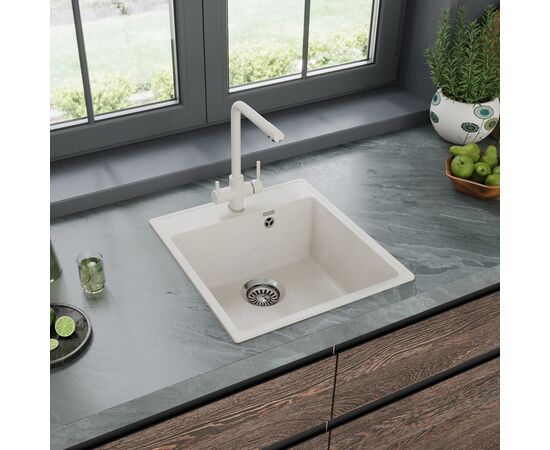  Кухонная мойка MAUNFELD Perla 460 MFQS-460W кремовый 