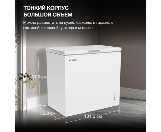  Морозильный ларь Hyundai CH25081 белый 