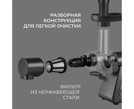  Соковыжималка шнековая Rondell RDE-1503 графит 